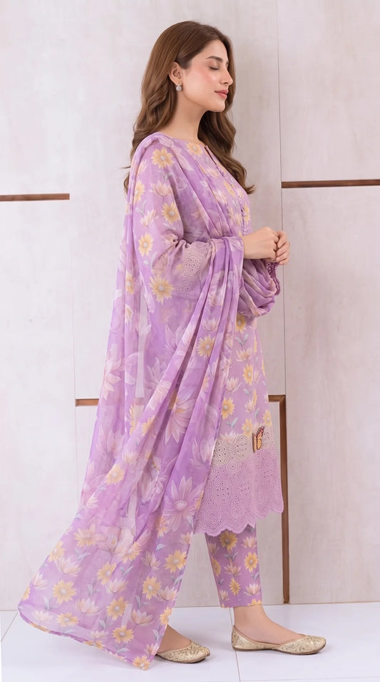 Unstitched Soft Orchid