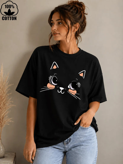 Cutie Cat | 190 GSM Premium Oversized T-Shirt