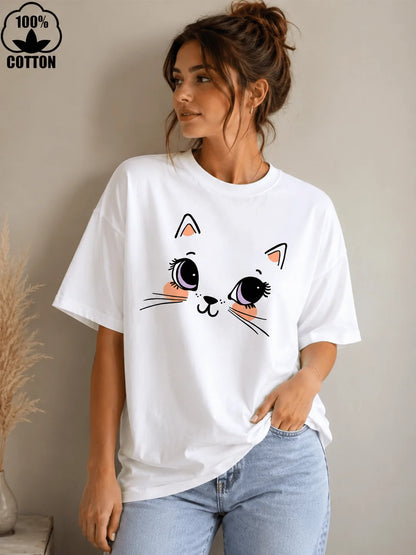 Cutie Cat | 190 GSM Premium Oversized T-Shirt