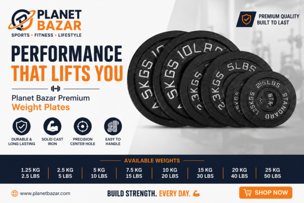 Planet Bazar Premium Cast Iron Weight Plates